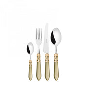 ALADDIN Ghiera Dorata, Posate Set 24 pz, Scatola Legno Wengè,