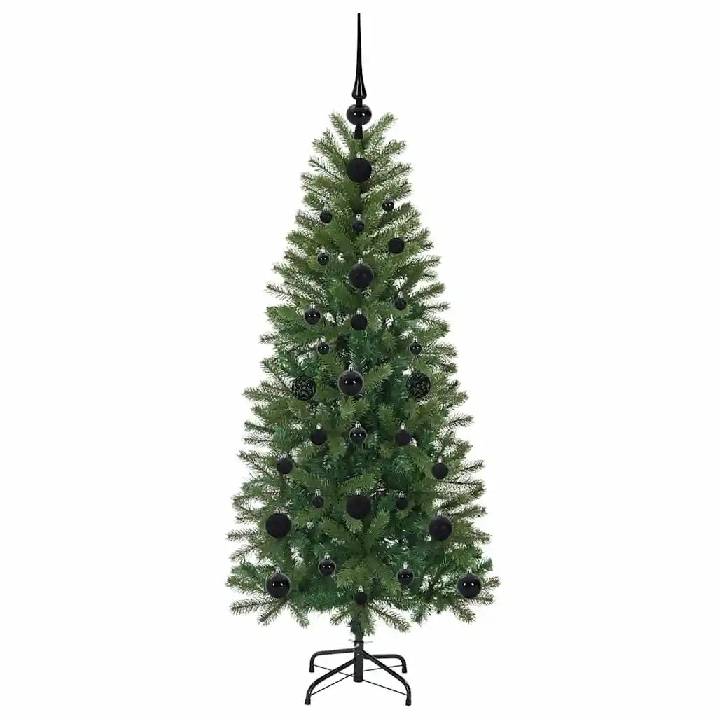 Albero di Natale | Decorazioni natalizie artificiale con 150 LED Verde 120 cm PE e PVC