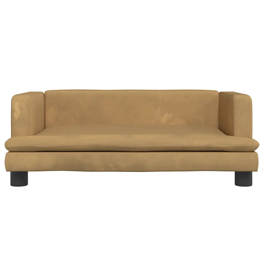 Lettino per Cani Marrone 80x45x30 cm in Velluto
