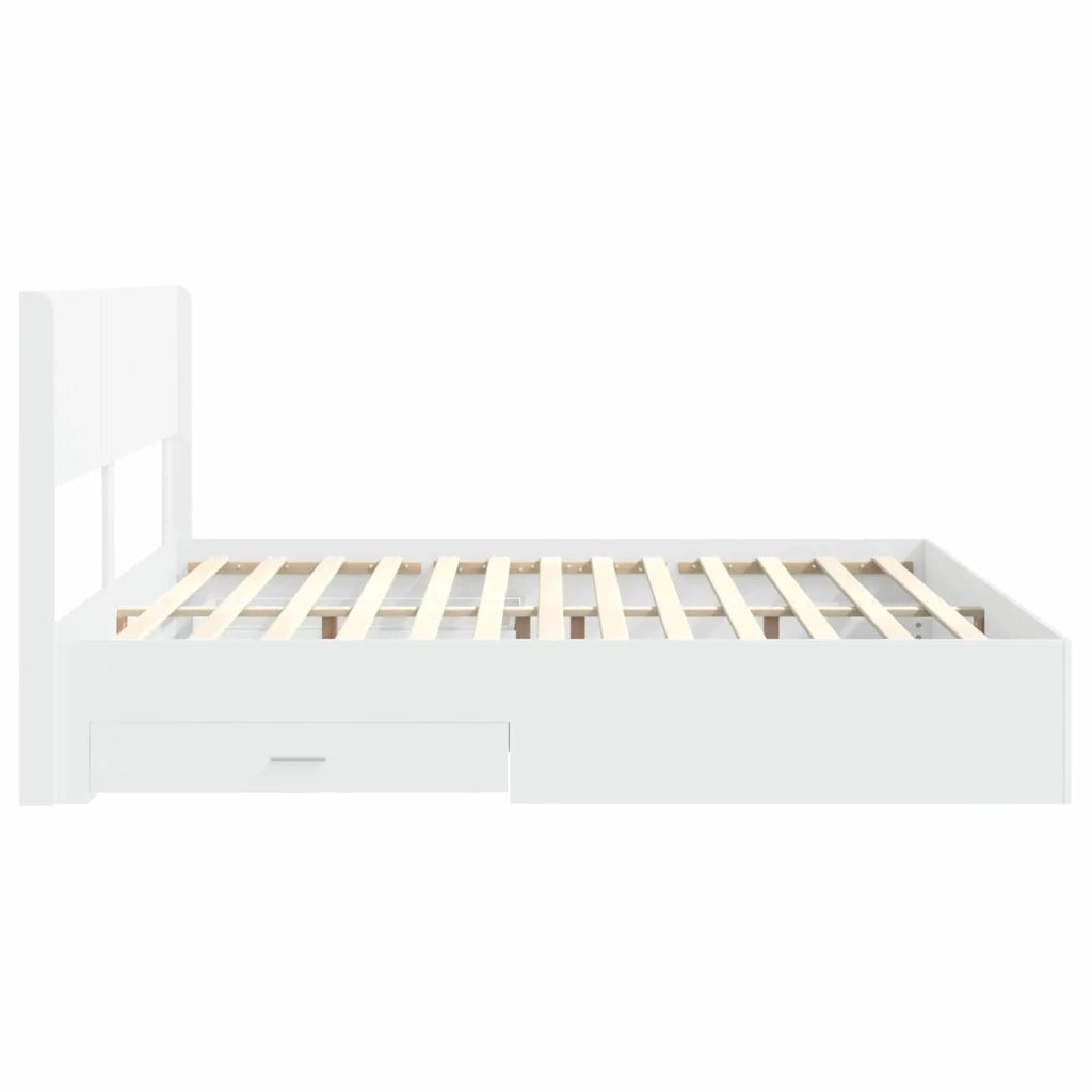 Struttura del letto con stoccaggio e testata Bianco 3414437
