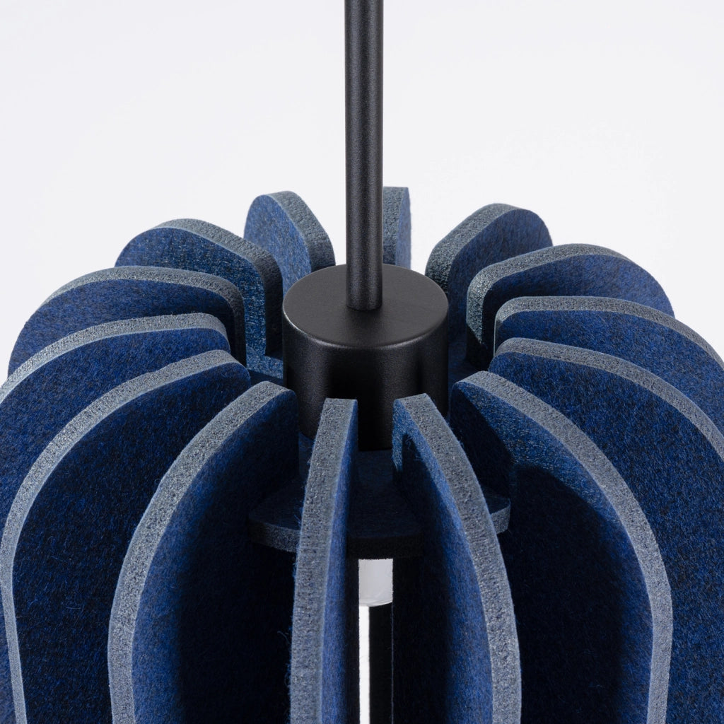 Lampada a sospensione moderna MULA 27 cm Paralume in feltro Telaio nero Auto-assemblaggio