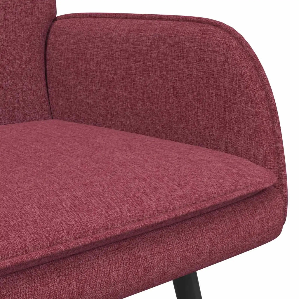 Divano a 2 Posti Rosso vino 115 x 61 x 87 cm Tessuto 42028905