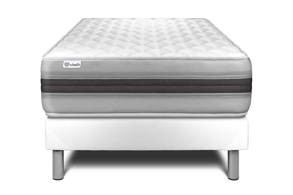Letto con materasso VITALMEMO BACK 120 x 190 cm Rete kit Bianco