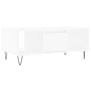 Tavolino da salotto | Tavolino da caff¨¨ | Tavolino da Soggiorno Bianco 90x50x36,5 cm in Legno Multistrato