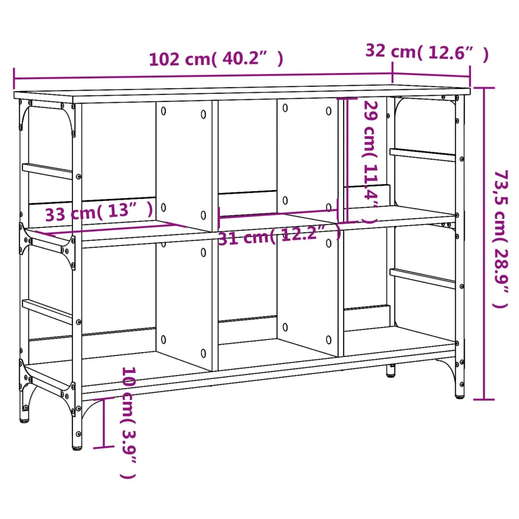 Credenza-Buffet-Armadio da cucina Grigio Sonoma 102x32x73,5 cm in Legno Multistrato