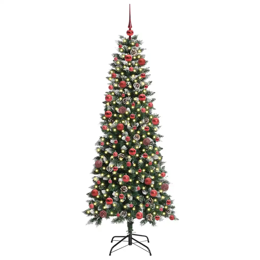 Albero di Natale Artificiale-Albero Natalizio con 300 LED Verde 180 cm 807357