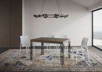 Tavolo Allungabile 120-224x90x77 cm Ghibli Tortora Telaio Antracite