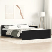 Giroletto senza Materasso Rovere Nero 120x200 cm Truciolato