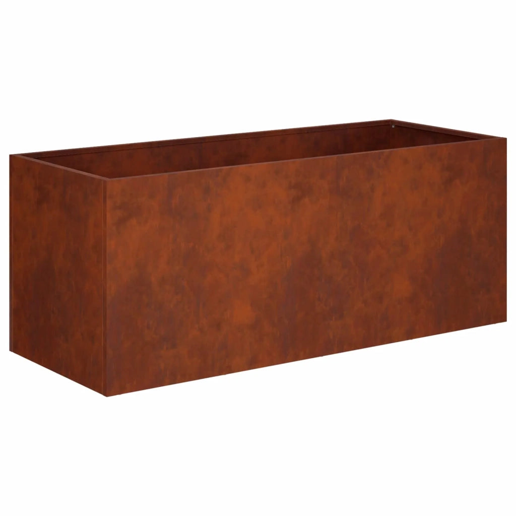 Vaso da giardino 2 pz Ruggine 100 x 40 x 40 cm Acciaio Corten 8005259
