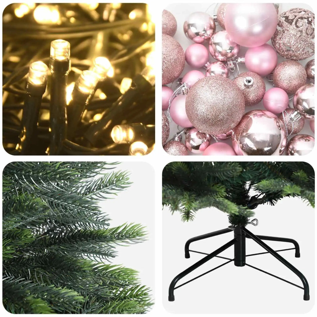 Albero di Natale Artificiale con Palline 240 cm 300 LED 3466698