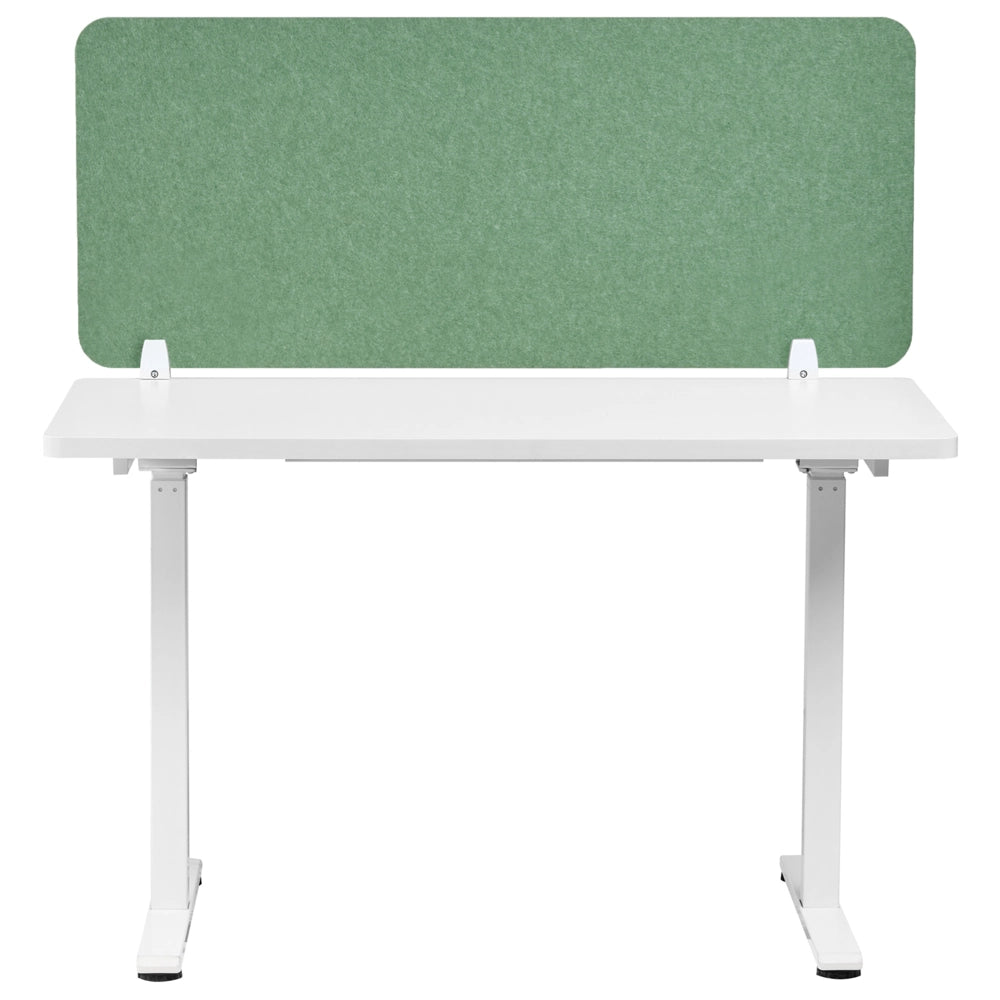 Pannello Divisorio da Scrivania Verde in PET con Rivestimento in Tessuto 120 x 50 cm Schermo Acustico per Ufficio e Home Office