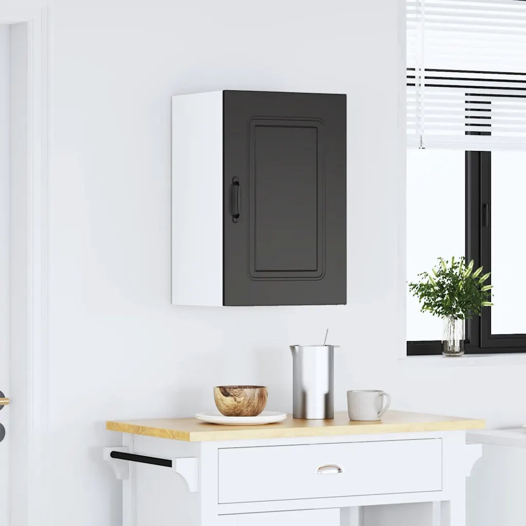Pensile da Cucina-Armadio da cucina Kalmar Nero in Legno Multistrato 604786