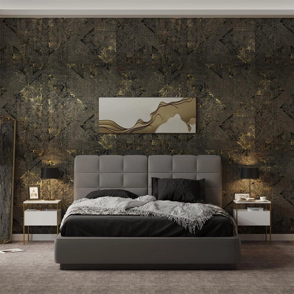 Comodino camera da letto Mira, Bianco/Oro, Set di 2, utilizzabile per riporre oggetti quotidiani e come tavolino d'appoggio