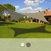 Vela ombreggiante in poliestere con tiranti, rettangolare 5x4 m - Vela Ombreggiante In Poliestere Con Tiranti, Rettangolare 5x4 M Colore Ecru