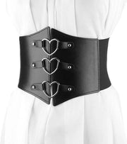 Retro cintura elastica ampio per donne - Cintura a corsetto in pelle per accessori femminili.
