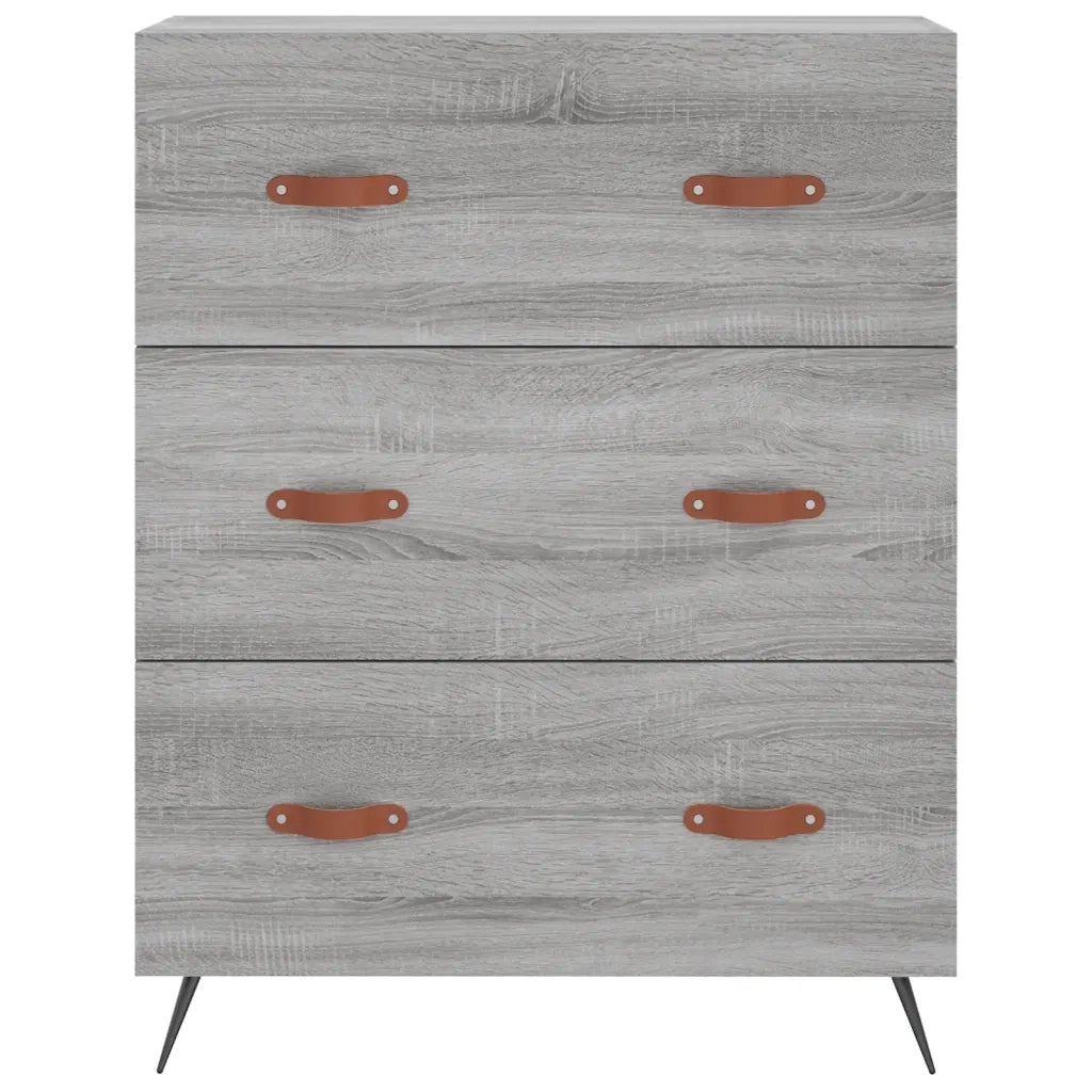 Credenza-Buffet-Armadio da cucina Grigio Sonoma 69,5x34x180 cm in Legno Multistrato 654309