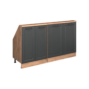Set di mobili sottotetto Rion Antracite rustico/Rovere dorato Set di 2 Vicco
