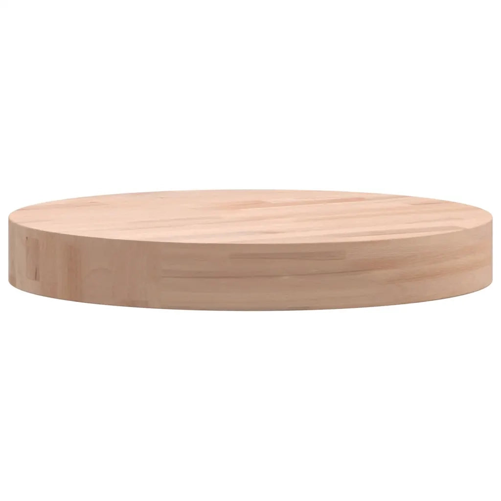 Piano per Tavolo Ã˜30x4 cm Rotondo in Legno Massello di Faggio