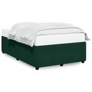 Letto matrimoniale | Letto per adulti | Giroletto senza Materasso Verde Scuro 120x200 cm in Velluto