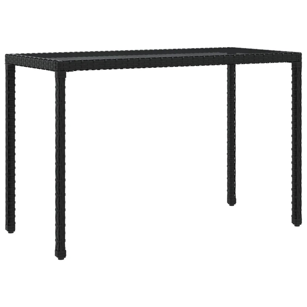 Set da Pranzo da Giardino 6 pz con Cuscini Nero in Polyrattan 363398