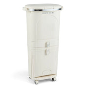 Pattumiera da cucina 43 x 29 x 82,5 cm pattumiera per la raccolta differenziata a 3 scomparti ergonomica e facile da spostare PP beige 20_0018883