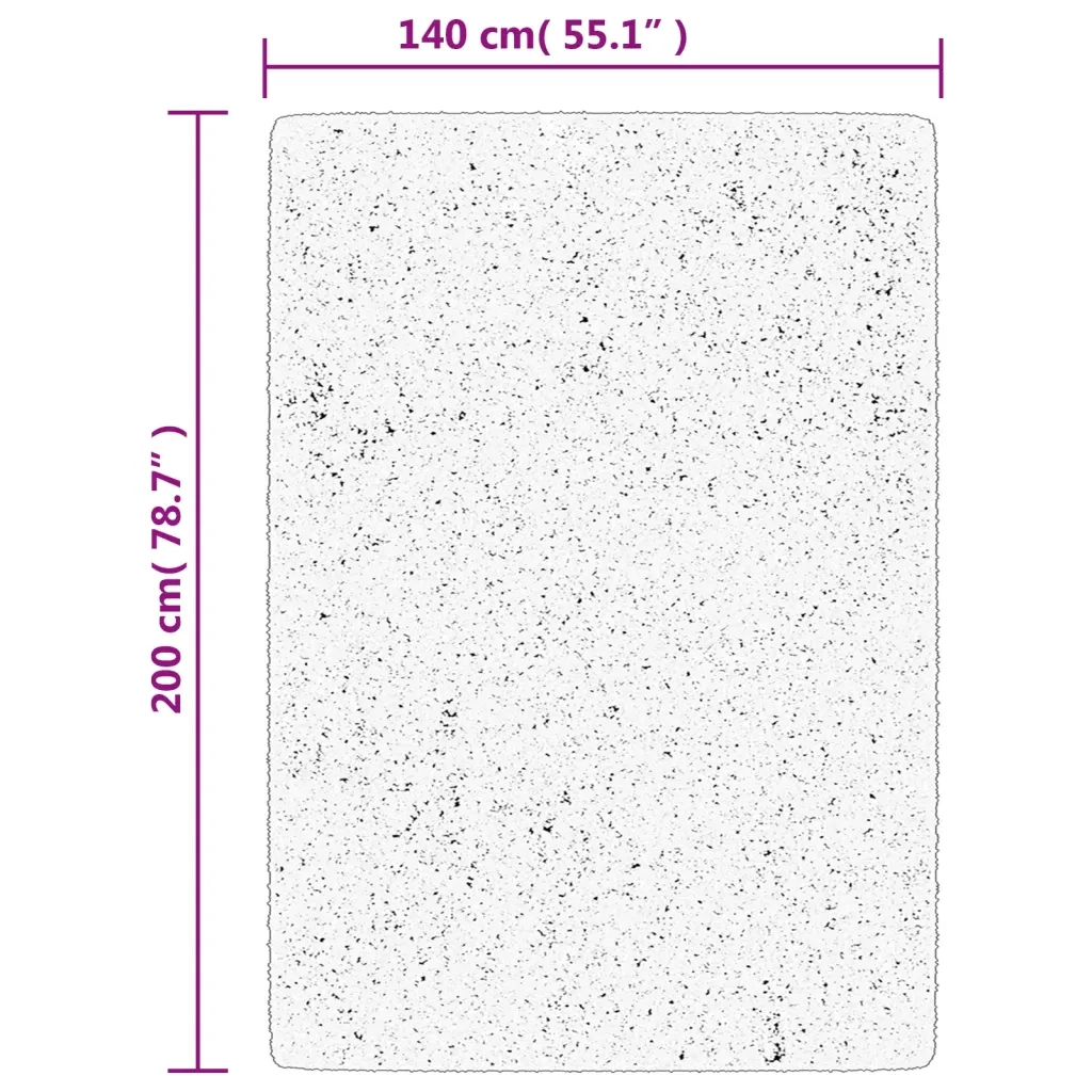 Tappeto Shaggy PAMPLONA a Pelo Lungo Moderno Grigio 140x200 cm 375257