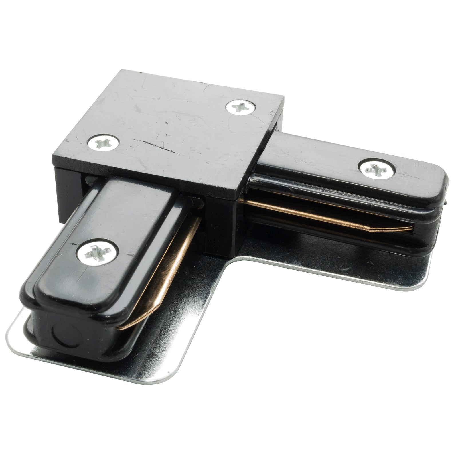 Connettore angolare bianco binario monofase giunto connessione ad L angolo 90 COLORE NERO