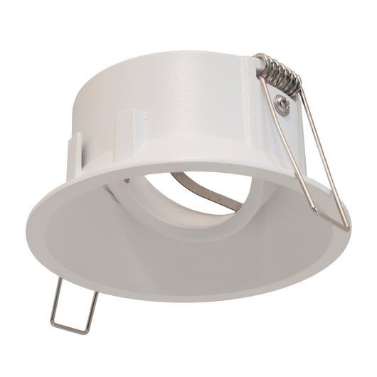 Portafaretto bianco foro incasso 85mm soffitto porta faretto orientabile GU10 GU5.3
