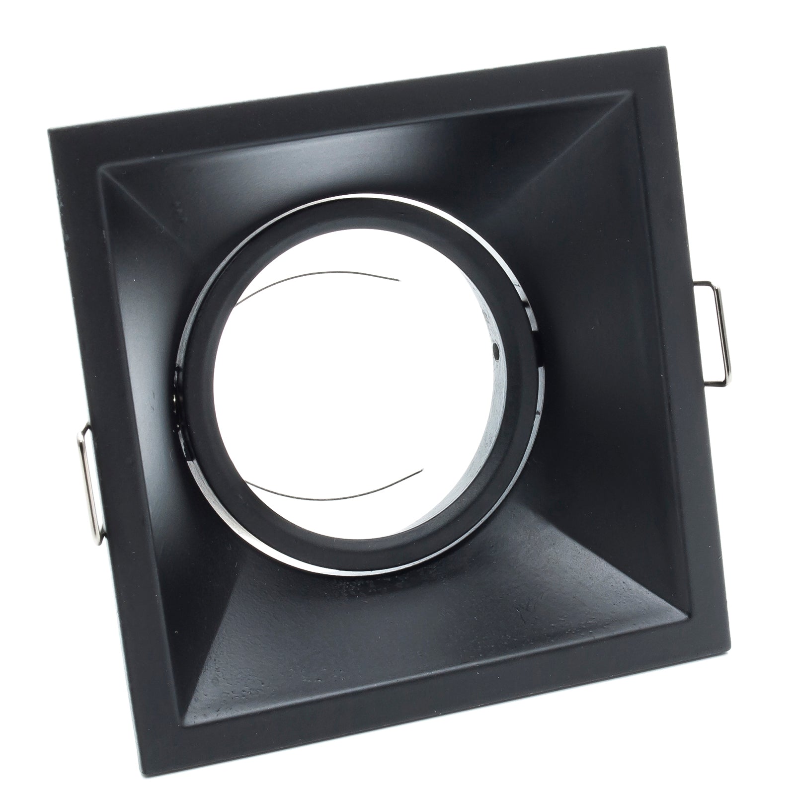Porta faretto nero incasso quadrato 8cm luce orientabile soffitto LED GU10 GU5.3