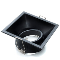 Porta faretto nero incasso quadrato 8cm luce orientabile soffitto LED GU10 GU5.3