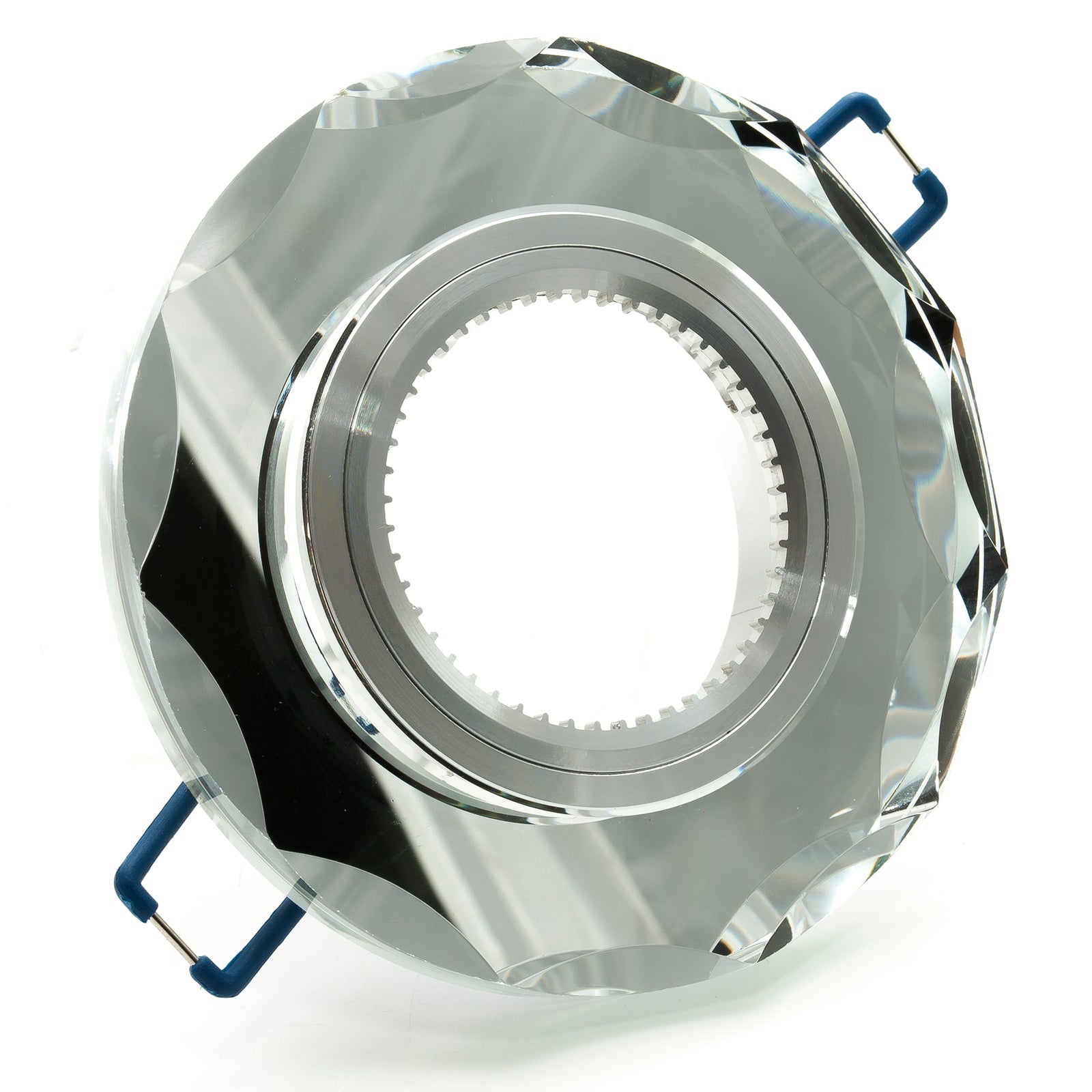 Porta faretto tondo vetro specchio incasso 6cm luce soffitto casa moderna GU10