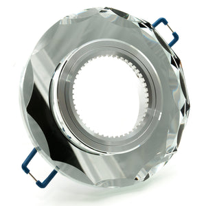 Porta faretto tondo vetro specchio incasso 6cm luce soffitto casa moderna GU10