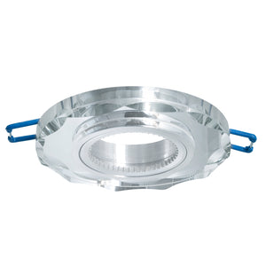 Porta faretto tondo vetro specchio incasso 6cm luce soffitto casa moderna GU10