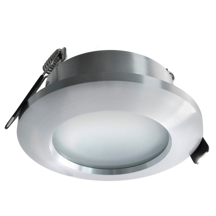 Porta faretto tondo orientabile incasso vetro opaco 68mm supporto lampade GU10