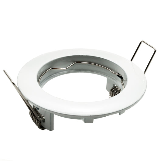 Porta faretto fisso rotondo bianco incasso foro 6cm supporto lampade LED GU10