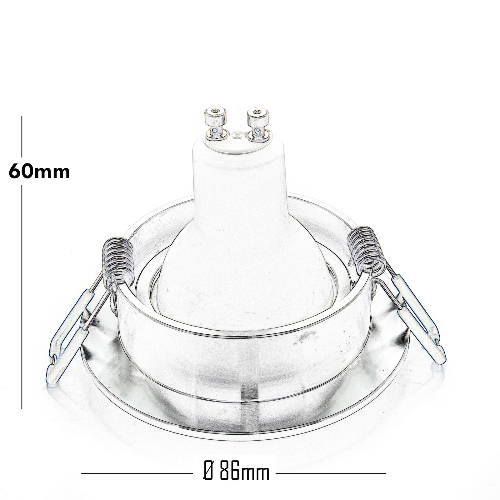 Faretto incasso 7cm moderno tondo brillantini oro luce LED RGB GU10 cromoterapia LUCE RGBW + 3000K