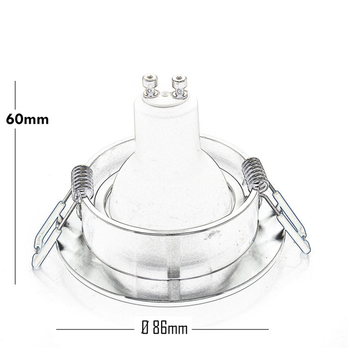 Faretto incasso 7cm moderno tondo brillantini oro luce LED RGB GU10 cromoterapia LUCE RGBW + 3000K