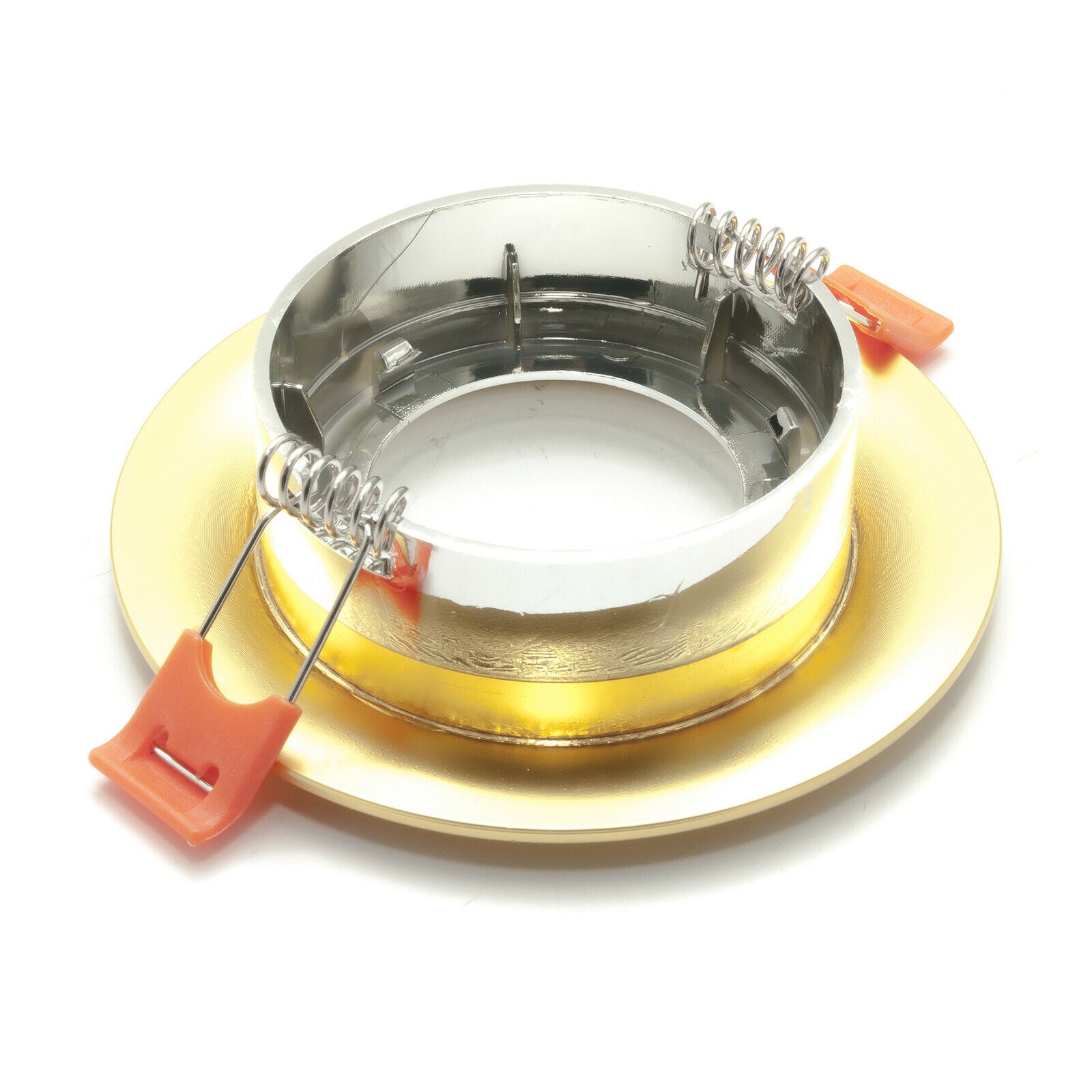 Faretto incasso tondo interni oro brillantini lampada LED 8W GU10 resa 62W 75mm LUCE 3000K