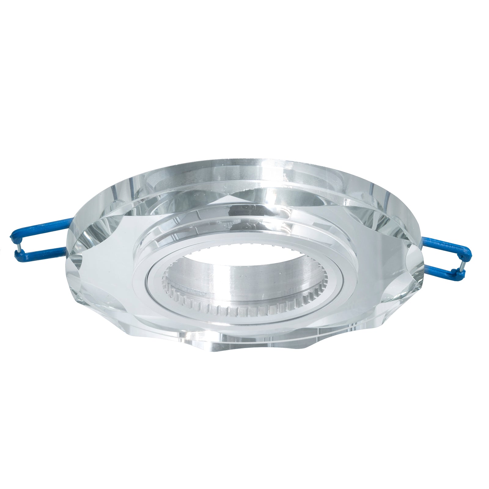 Faretto tondo LED GU10 multicolore effetto vetro specchiato incasso 6cm 230V cromoterapia LUCE RGBW+6000K