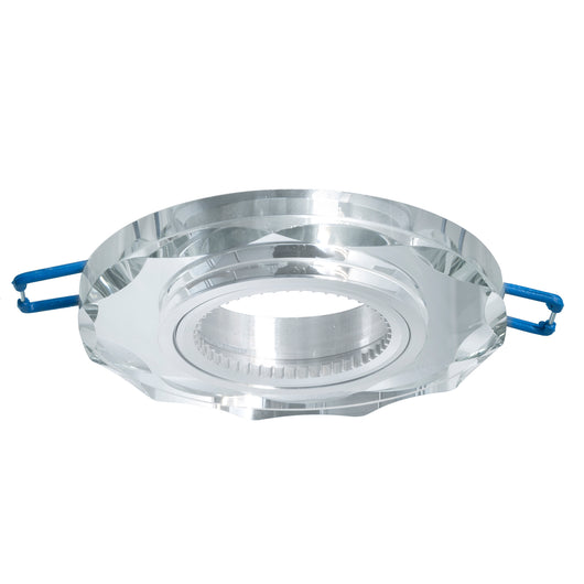 Faretto tondo LED GU10 multicolore effetto vetro specchiato incasso 6cm 230V cromoterapia LUCE RGBW+6000K