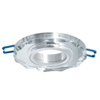 Faretto tondo LED GU10 multicolore effetto vetro specchiato incasso 6cm 230V cromoterapia LUCE RGBW+3000K