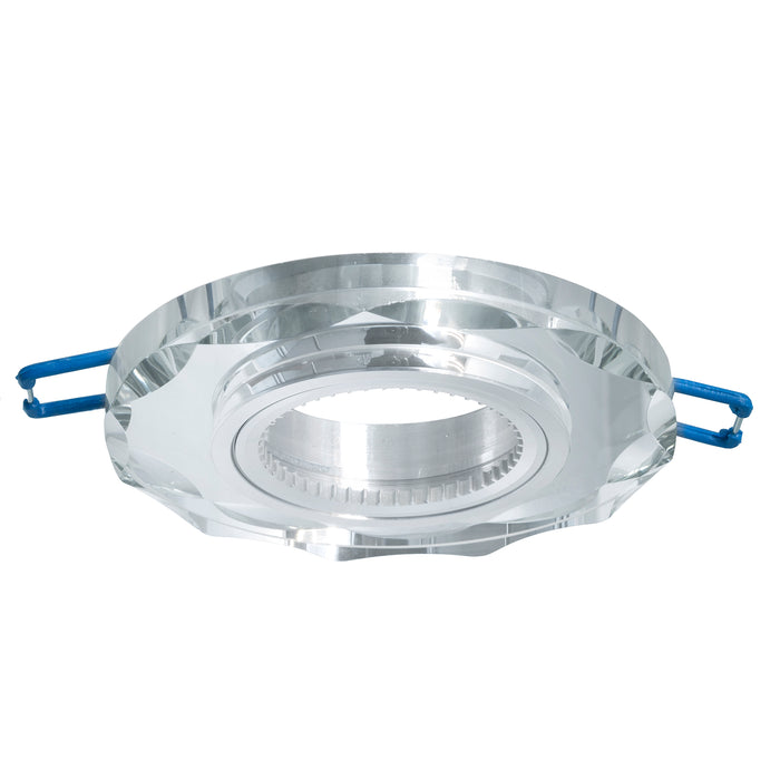 Faretto tondo LED GU10 multicolore effetto vetro specchiato incasso 6cm 230V cromoterapia LUCE RGBW+3000K