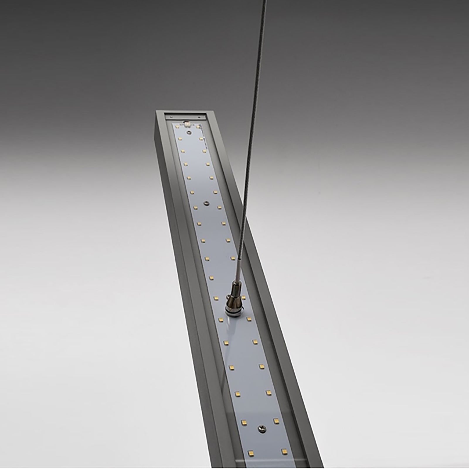 Office Three Lampada sospensione LED 58W pendente dimmerabile doppia emissione luce ufficio 4000K DALI 2.0 230V GRIGIO