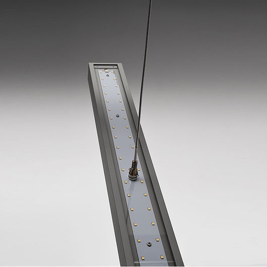 Office Three Lampada sospensione LED 58W pendente dimmerabile doppia emissione luce ufficio 4000K DALI 2.0 230V GRIGIO