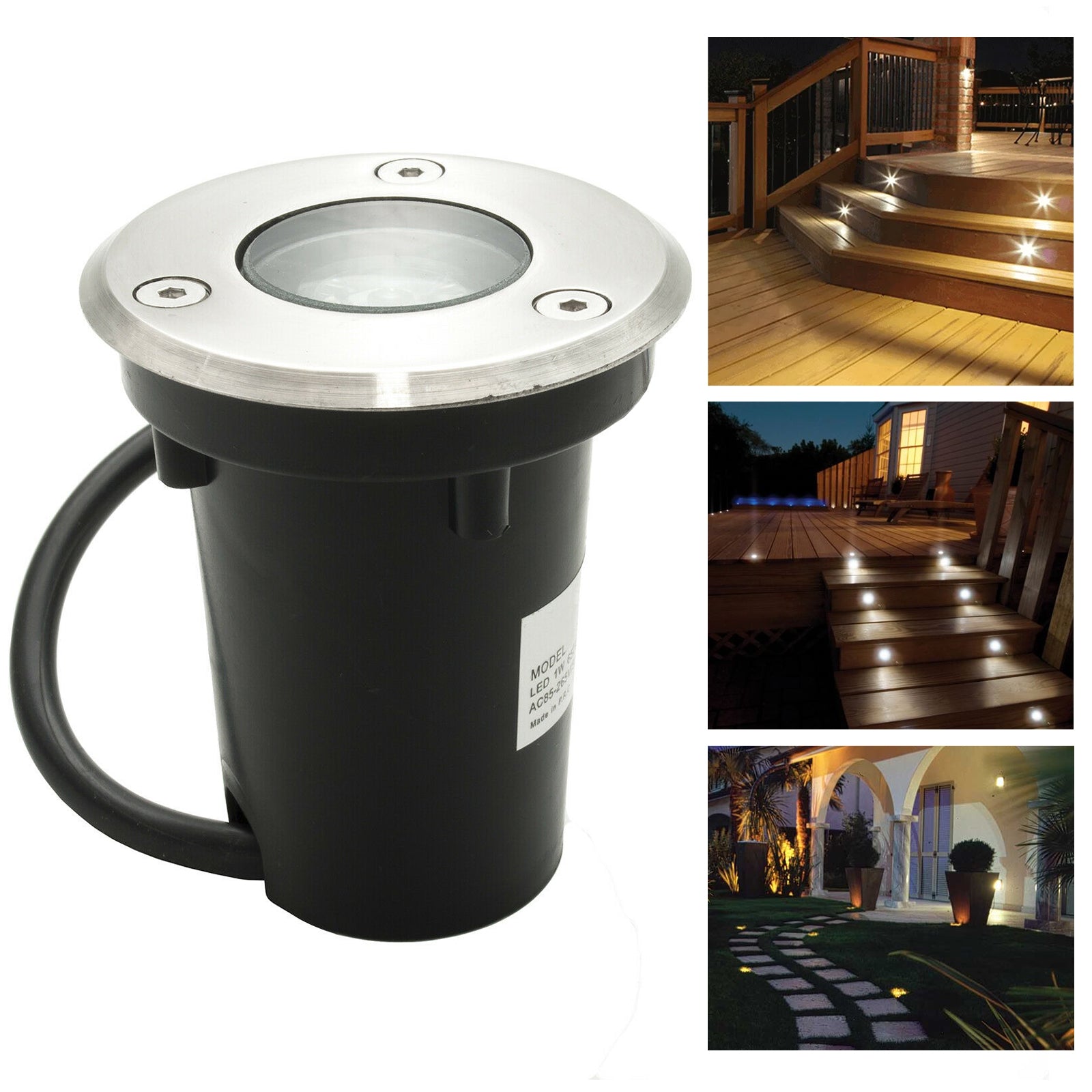 Faretto LED segnapassi incasso calpestabile 1.5W impermeabile IP67 luce giardino viale 230V LUCE 4000K