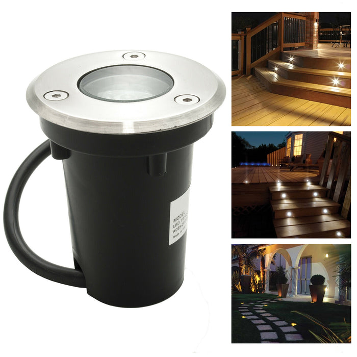 Faretto LED segnapassi incasso calpestabile 1.5W impermeabile IP67 luce giardino viale 230V LUCE 4000K