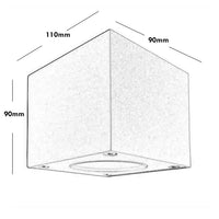 Cubodo Applique cubo LED 15W lampada parete muro IP54 doppio fascio luce esterni ingresso balcone 230V BIANCO DOPPIO