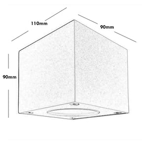 Cubodo Applique cubo LED 15W lampada parete muro IP54 doppio fascio luce esterni ingresso balcone 230V BIANCO DOPPIO