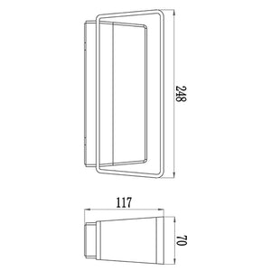 MARKAB Applique LED 13W lampada moderna muro parete doppia emissione luminosa luce balcone terrazzo facciate IP65