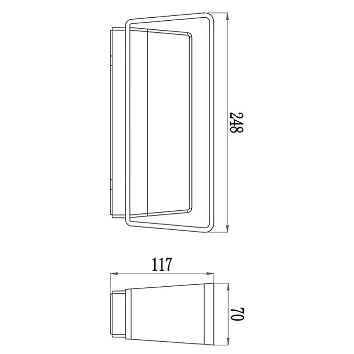 MARKAB Applique LED 13W lampada moderna muro parete doppia emissione luminosa luce balcone terrazzo facciate IP65